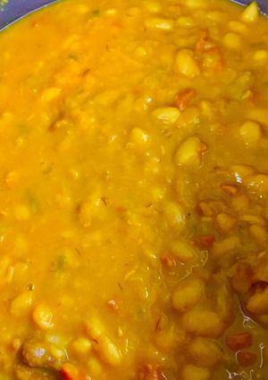 Una foto de Sopa de caraotas blancas