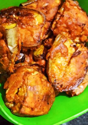 A picture of Brinjal pakoda.
