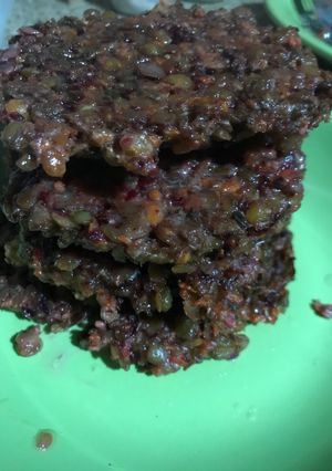 Una foto de Hamburguesas de lentejas (aptas también para celiacos)
