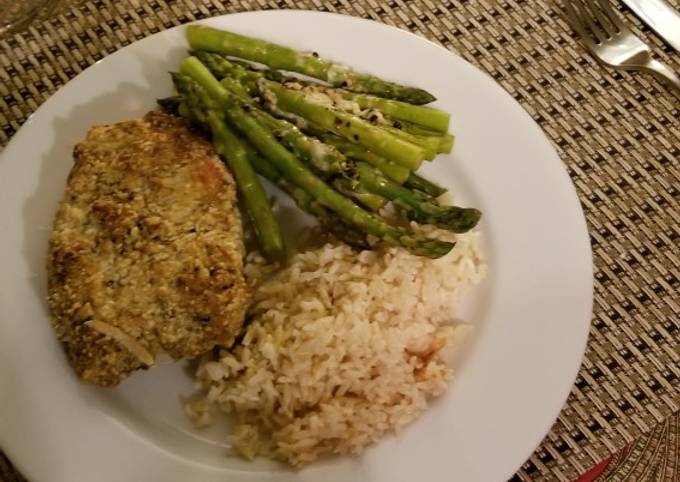 Spicy Parmesan-Dijon Crusted Pork Chops