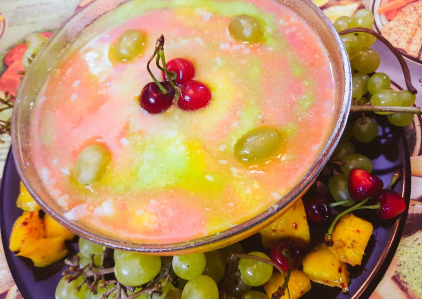 Tri Colour mango delight
