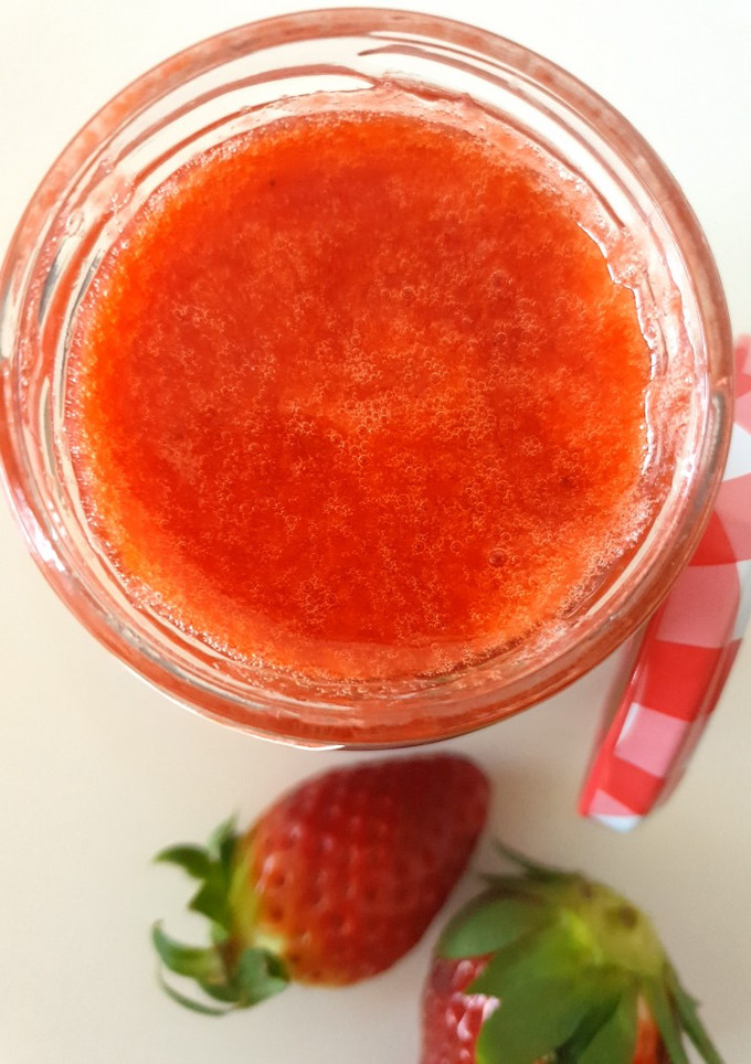 Una foto de Coulis de fresa