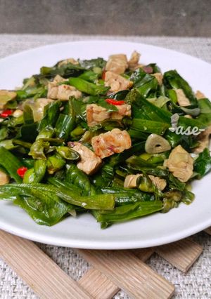 Foto resep Tumis genjer bunga temu