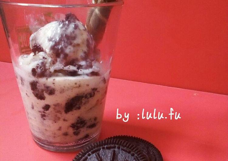 Cara Gampang Membuat Ice cream oreo yang Bikin Ngiler