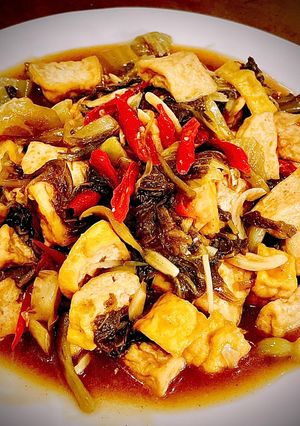 Foto resep Sayur Asin Cah Tahu
