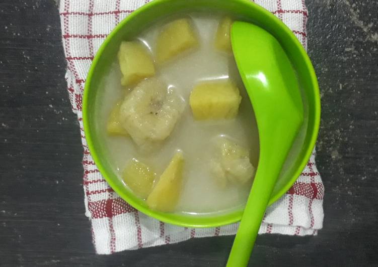 Kolak Ubi Pisang Tanpa Santan with Fiber Creme