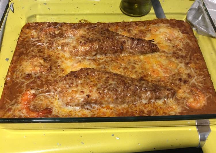 Rape en salsa de gamba roja