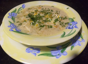 Una foto de Changua o Caldo de huevo