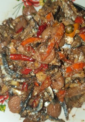 Foto resep Tumis ikan asin pedas sosis