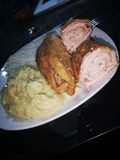 Pollo enrollado con Puré