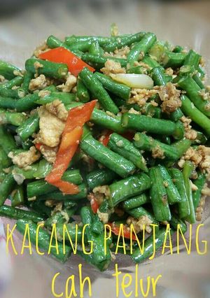 Foto resep Kacang Panjang Cah Telur