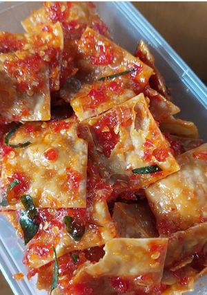 Foto resep 31. Kulit Pangsit Pedas Manis