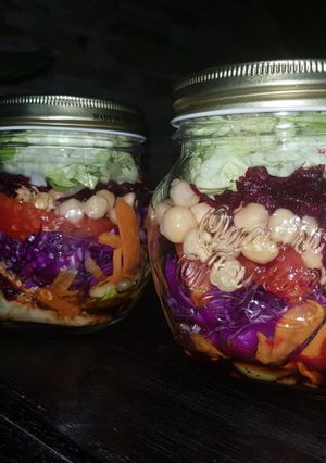 Una foto de Ensalada de vegetales súper completa