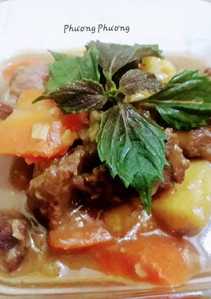 Hình của món Bò kho cà rốt + khoai lang (không cần gia vị bò kho).