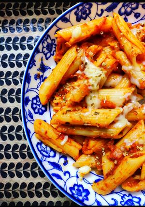 A picture of T's Bomb Red Pasta.