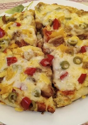 صورة لوصفة بيتزا الطاسه 🍕🤤