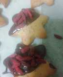 Τζίντζερμπρεντ μπισκότα με μαύρη σοκολάτα και κράνμπερι