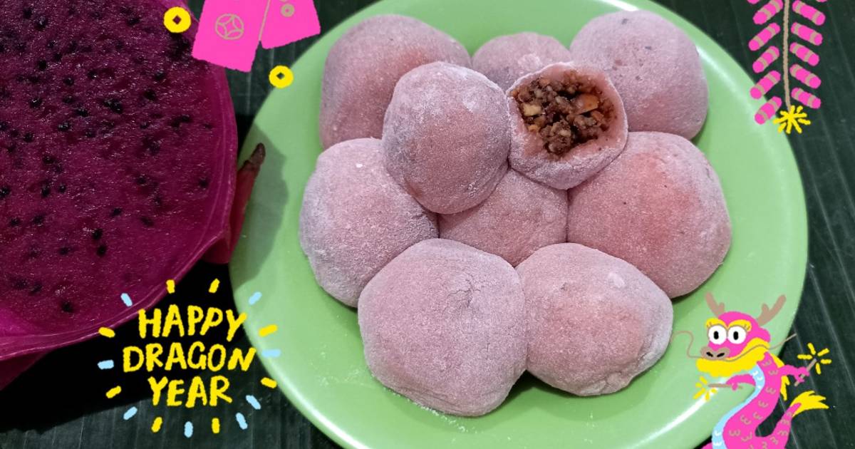 22 resep mochi buah naga enak dan mudah - Cookpad