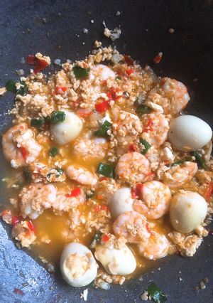 Foto resep Udang Telor Puyuh Bumbu Seblak