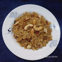 A picture of Sukri sweet poha.