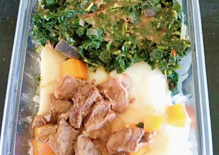 Steps to Prepare Homemade Beef Stew with Kienyeji Greens#theme challenge