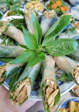 Hình của món Nem thính chay.