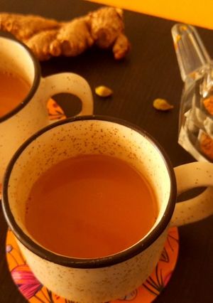 A picture of Immunity booster special masala jaggery tea.