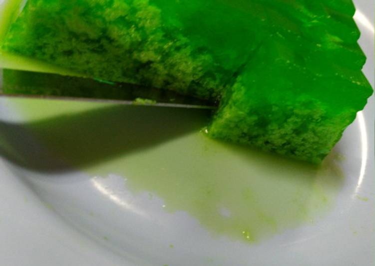 Resep Agar agar Pandan Lumut Simple, Enak