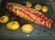 Una foto de costillas de cerdo
