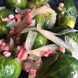 Coles de Bruselas con jamón