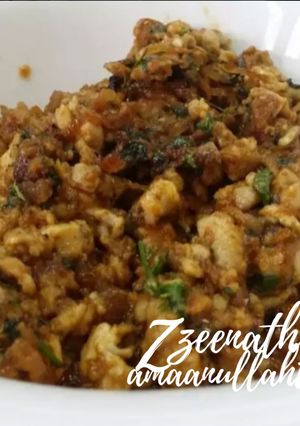A picture of Hyderabadi Bheja Fry.