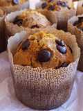 Muffins de calabaza y pepitas de chocolate