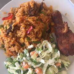 A picture of Nigerian jollof rice.