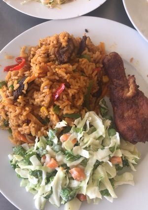 A picture of Nigerian jollof rice.