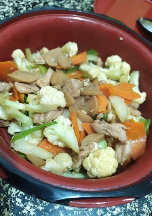 Foto resep Ayam Cah Jamur