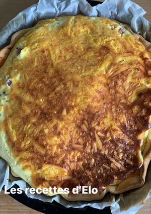 Une photo de Quiche lorraine au skyr / cheddar