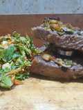 Roast Beef XL al verdeo con perejil, zanahoria y huevo