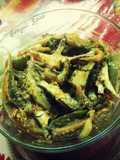 Sour Eggplant with Small Fish Curry /আম-বেগুনে ছোট মাছের চচ্চরি