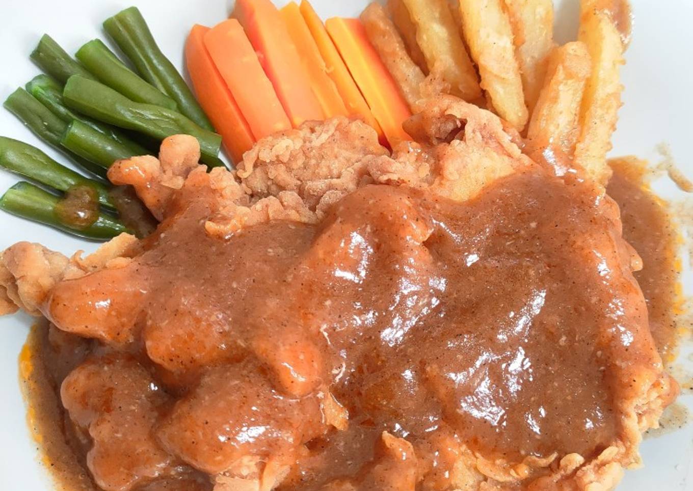 Chicken Steak With Brown Sauce