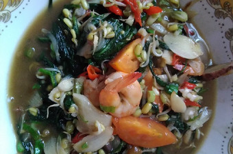 Bagaimana Membuat Tumis kangkung taoge udang, Sempurna