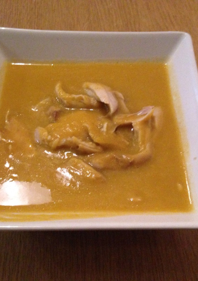 Una foto de Puré ligero con tropezones de pollo