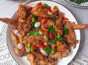 Gambar chicken wing goreng saus tiram