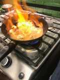 Camarones flameados al whisky