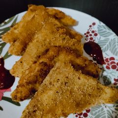 A picture of Chicken bread parcels.