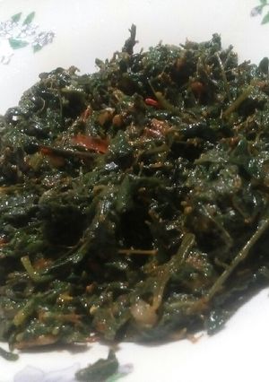A picture of Clotolaria and mrenda (traditional vegetables).
