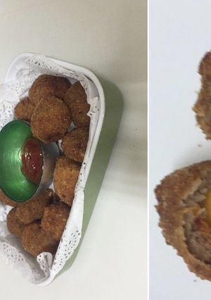 صورة لوصفة طريقة عمل كرات اللحم بالجبن