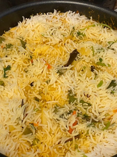 A picture of Vegetable biriyani.