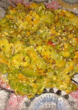 Una foto de Revuelto de zapallitos zucchini