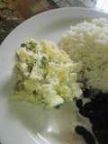 Ensalada fría de papa y huevo
