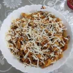 A picture of Red Sauce pasta.